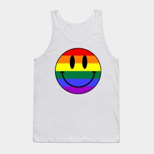 Rainbow smiley face Tank Top